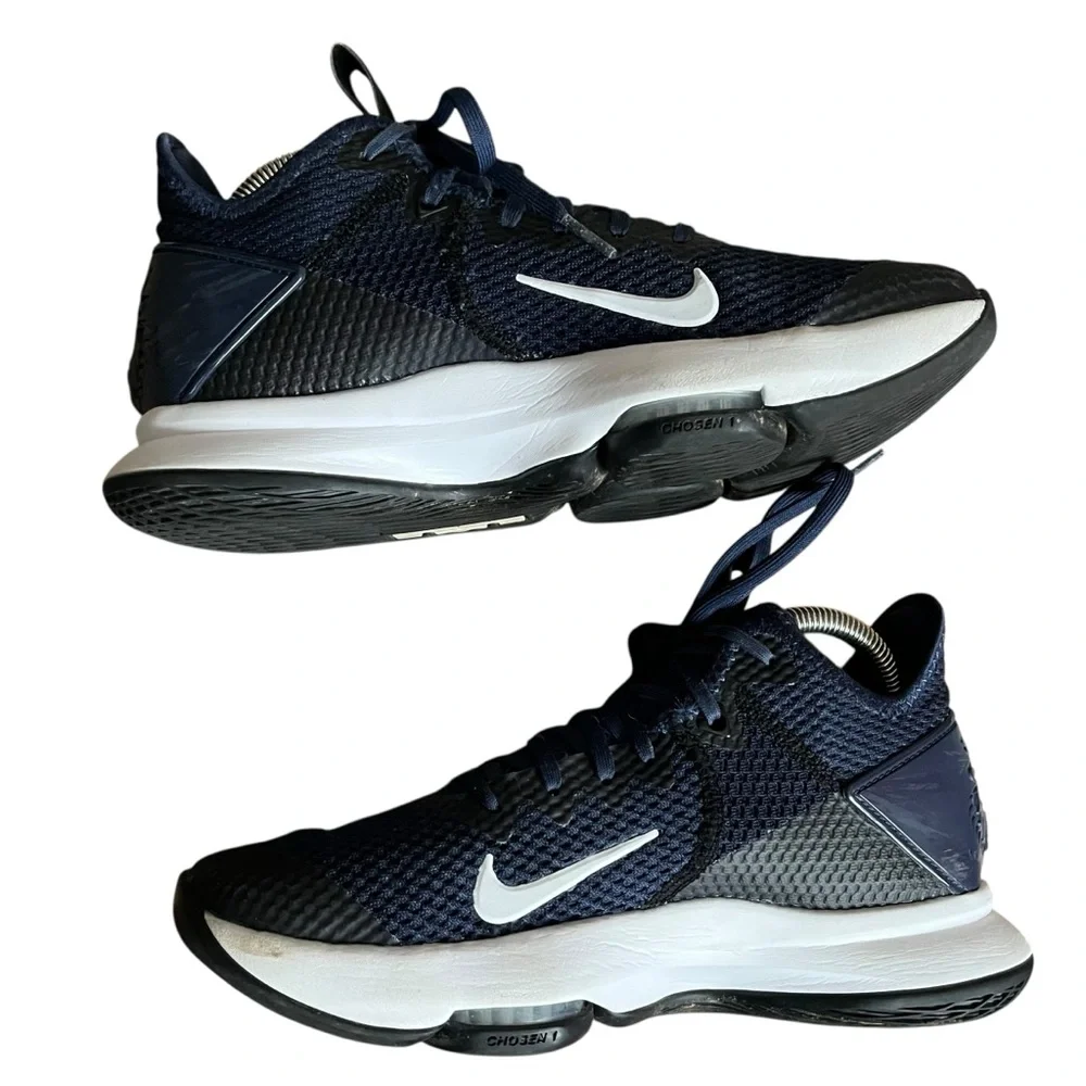 Nike LeBron Witness 4 TB Midnight Navy Blue Mens 7.5 Basketball Shoes CV4004-401